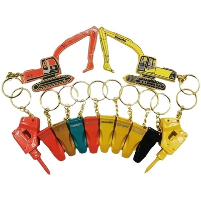 Creative Metal 3d Excavator Bucket Tooth Model Keychain Perfect for Construction Works