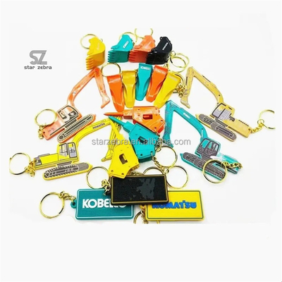 Creative Metal 3d Excavator Bucket Tooth Model Keychain Perfect for Construction Works