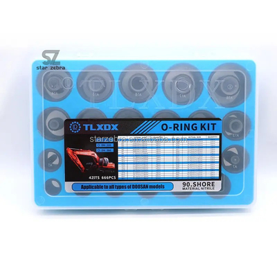 Nitrile Material 42ITS Shore O-ring Kit 666PCS Applicable to All DOOSAN Models and Construction Machinery