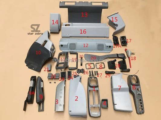Design Excavator Cab Plastic Trim Panel for Construction Works PC130 PC160 PC200 PC240 PC270 PC360-7 Interior Panel Toolbox