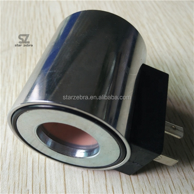 24V 12VDC 30W Inner Hole 23mm Length 51mm Excavator Hydraulic Solenoid Valve Coil with Black