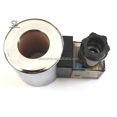 24V 12VDC 30W Inner Hole 23mm Length 51mm Excavator Hydraulic Solenoid Valve Coil with Black