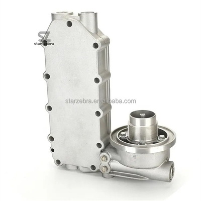 PC300-7 Excavator 6D114 Engine Model Lubricating Oil Filter Head Oil Cooler Seat Radiator Cover for Diesel Engine Parts