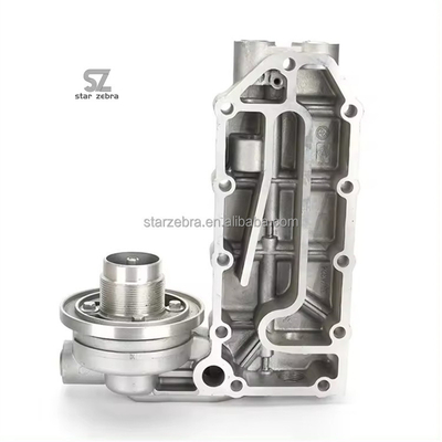 PC300-7 Excavator 6D114 Engine Model Lubricating Oil Filter Head Oil Cooler Seat Radiator Cover for Diesel Engine Parts