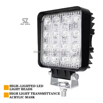Online Support 48W LED Working Light Headlight for Excavator Agricultural Machinery Tractor Reaper Harvester Bulldozer