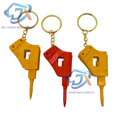Creative Excavator Bulldozer Loader Models Breaker Hammer Ornaments Ashtrays Pen Holders Souvenirs Birthday Gifts Key Chain Ring