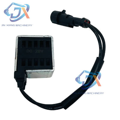 41B0141 Solenoid Coil 12vdc for XGMA Excavator XG815 Construction Machinery Parts Height 35mm, Inner Diameter 13mm